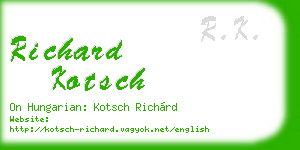 richard kotsch business card